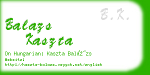 balazs kaszta business card